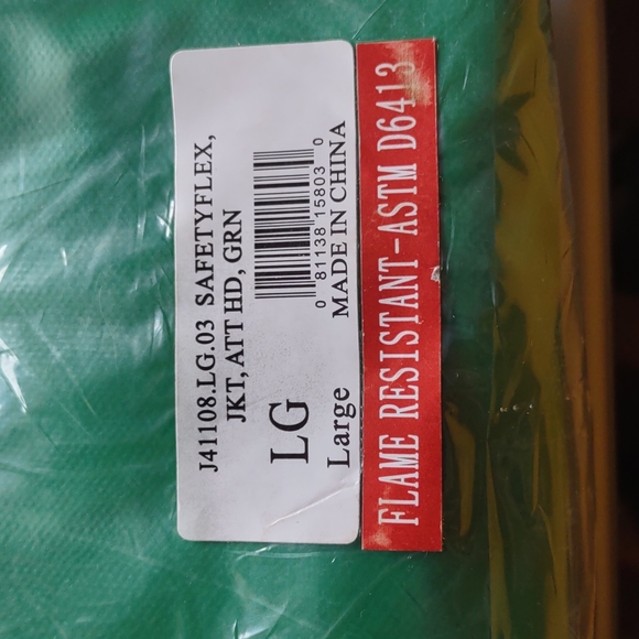 Tingley | Safetyflex Jacket Green Size Large Flame Resistant ASTM J41108 NWT - Picture 6 of 7
